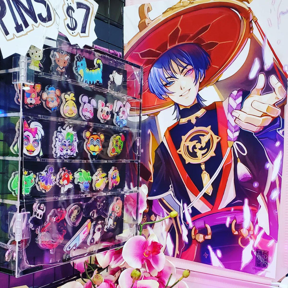 itsmandymo's tweet photo. Hi #fanxsaltlake 💜 come see me in Dealer Alley #D227 for all your #genshinimpact needs! I have new #tighnari wood standees and my Gacha Card game! Plus a lot more #pokemon #sonicthehedgehog and more!

#rougethebat #genshin #sailormoon #anime #art #drawing #xiao #misshina #fnaf https://t.co/Hzju4gKqPu