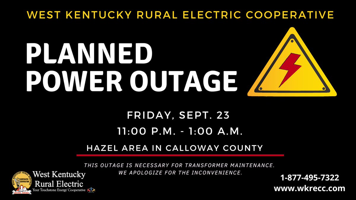 Planned outage Friday night in Hazel.