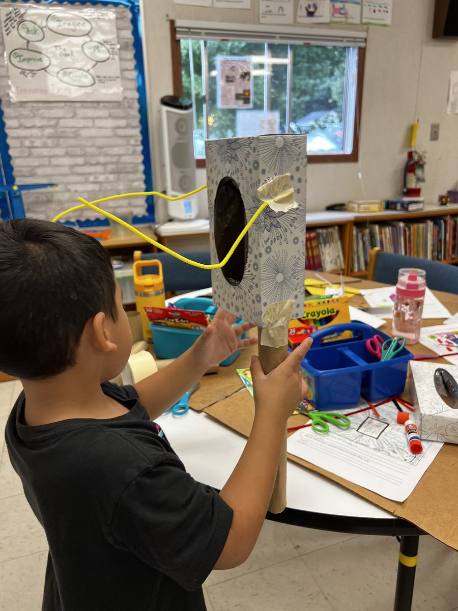 WintersSTEAM's tweet image. It’s Not a Box! 1st graders used their critical and creative thinking to transform a box into something else. #FCPSSTEAM #FCPSAAP #CCT