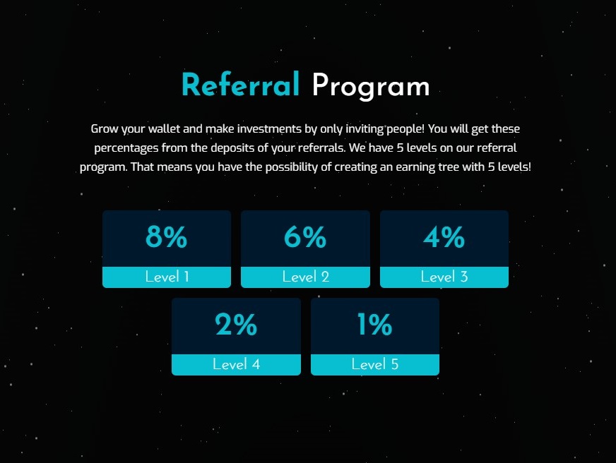 VipZellu's tweet photo. In our new referral system, it is possible to start investing without even depositing. You can earn and invest only by inviting people.

8% for level 1
6% for level 2
4% for level 3
2% for level 2
1% for level 1

Start inviting your friends and earn: https://t.co/JiRGrxZEDl https://t.co/9jlZMNf5xu
