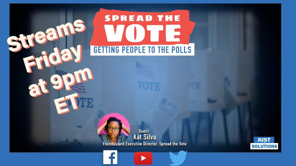 freespeechtv's tweet image. Kat Calvin , co-founder &amp;amp; executive director of Spread The Vote , joins #JustSolutions THIS FRIDAy @ 9pm ET.  Be sure to tune in!!!!!