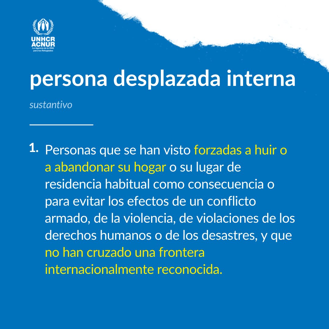 AcnurMexico's tweet photo. 📢 Menos de la mitad de las personas #ForzadasAHuir de sus hogares cruzan una frontera internacional. 

Las personas desplazadas internas merecen ser reconocidas y escuchadas. https://t.co/gKBVDRs69E https://t.co/XTUig8wKxX