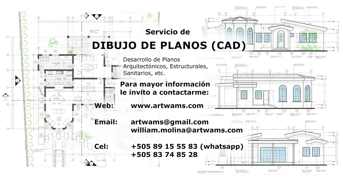 Servicio de Dibujo de Planos
artwams.com
#cad #autocad #draftsman #dibujantearquitectonico