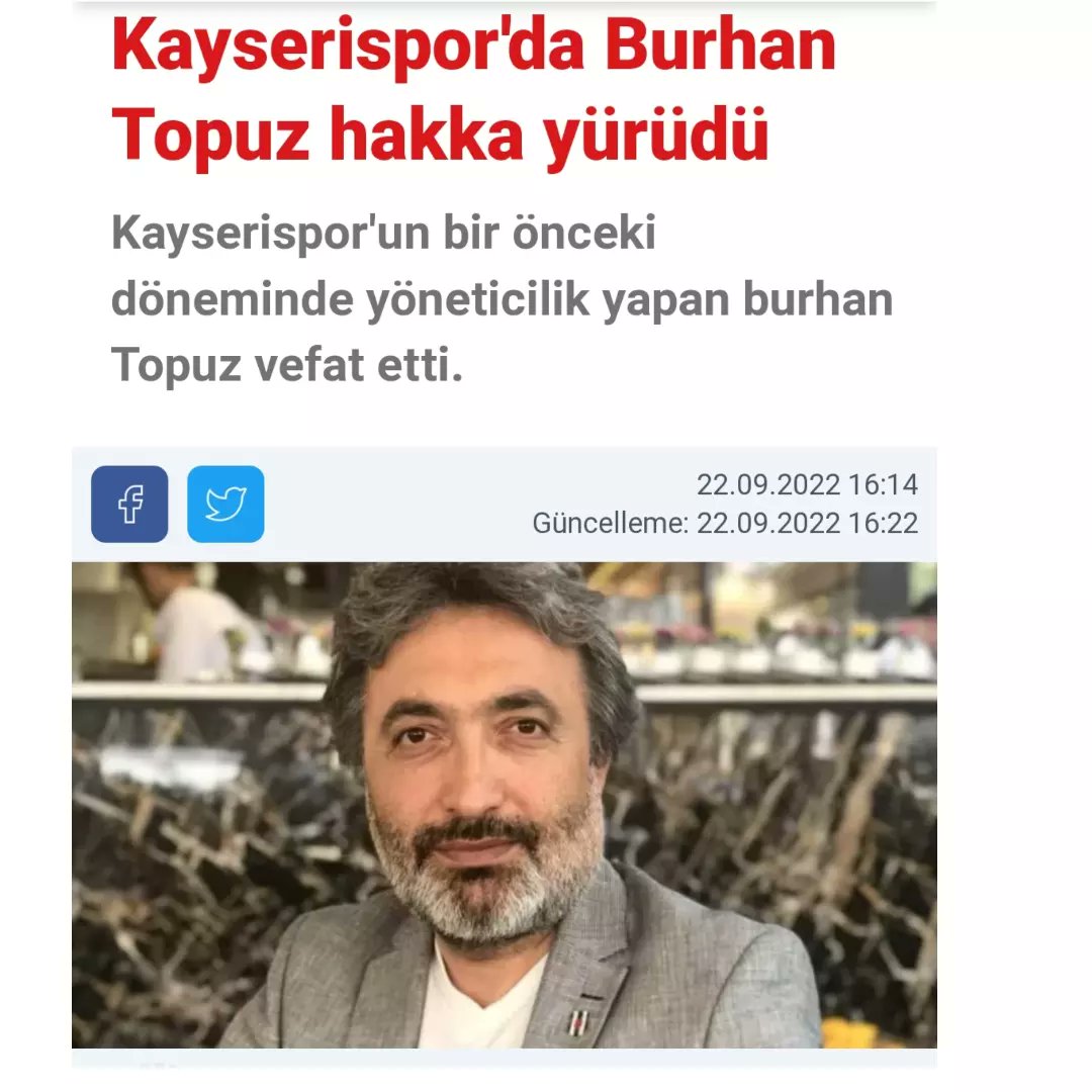 nesibe_tukel's tweet photo. Beşiktaş Spor Kulübü Eski Başkanı #FikretOrman'ın basın danışmanı ve Kayserispor 'da yöneticilik yapan ,#Uyafa 'da birlikte çalıştığımız manevi kardeşim Sn. #BurhanTopuz Abimizi amansız hastalıktan kaybettik .Allah rahmet eylesin. Mekanı cennet olsun inşallah #BurhanTopuz #Uyafa https://t.co/5BqJRZToNR