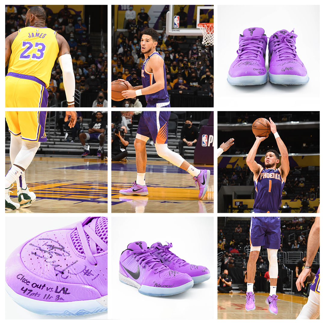 shopclassagency's tweet photo. In partnership with @DefinitiveAuth1 and  @shopify, @DevinBook is auctioning off his Nike Kobe 4 Protros to support @mambamambacitasports the Mamba &amp; Mambacita Sports Foundation. The auction is LIVE! Go to https://t.co/eHYuhAuobI and bid! https://t.co/t0H5PPVUor