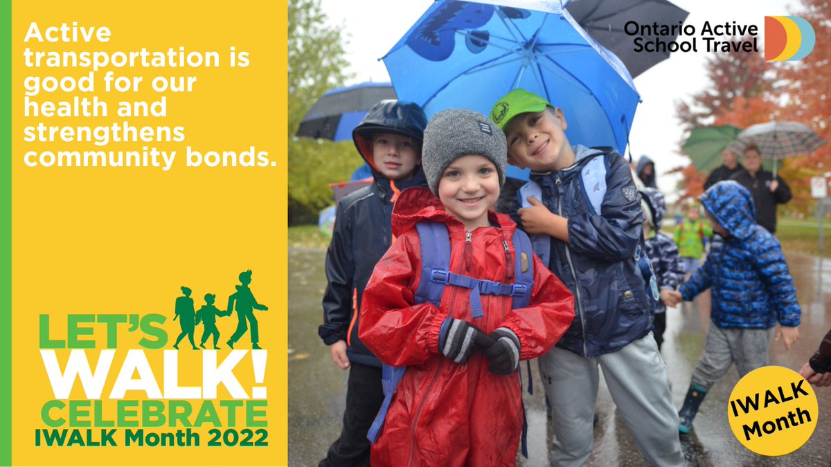 Why do we choose to drive when #ActiveTransportation is better for our health, strengthens community bonds, and improves our air quality? 

On October 5th, participate in #IWALK day to see the positive difference that active transportation can make. bit.ly/IWALK2022