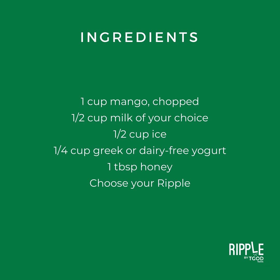 get_ripple's tweet photo. Transport yourself to the tropics with this super easy and addictive mango smoothie #RippleRecipe 🥭 

Dairy-free? Swap out the milk + yogurt for your favourite dairy-free substitutes! https://t.co/WDGfGaYCj1