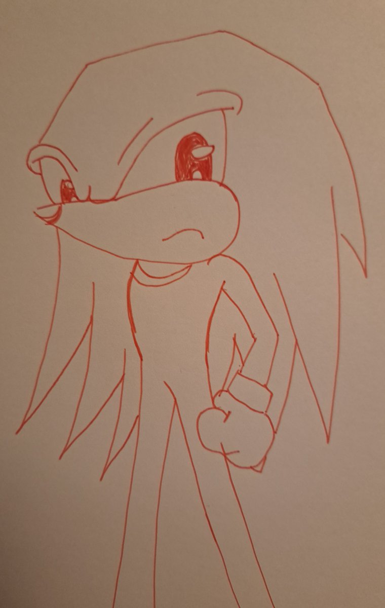 Emz1ng's tweet photo. Did it work? Is Knuckles kawaii yet?
#KnucklesMonth https://t.co/10IeIlRjPa