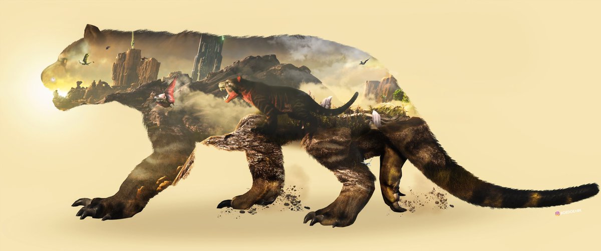 Bo3do3's tweet photo. On of my first double exposure project done ✅ I think I’ll try couple more of these, what dino should I do next🤔? https://t.co/ju1LpDnVNp