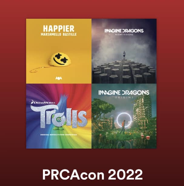 prcaMGM's tweet photo. 🎶PRCAcon 2022 is almost here, &amp; that’s something to sing about!⏩Add your favorites to our collaborative Spotify playlist today, and we'll play your favorites between sessions!🤩 https://t.co/GVlPNTDOHd 📻Still need to register? > We've gotcha! https://t.co/ZB5dTvDZF8 https://t.co/H1Mw6BsVPE