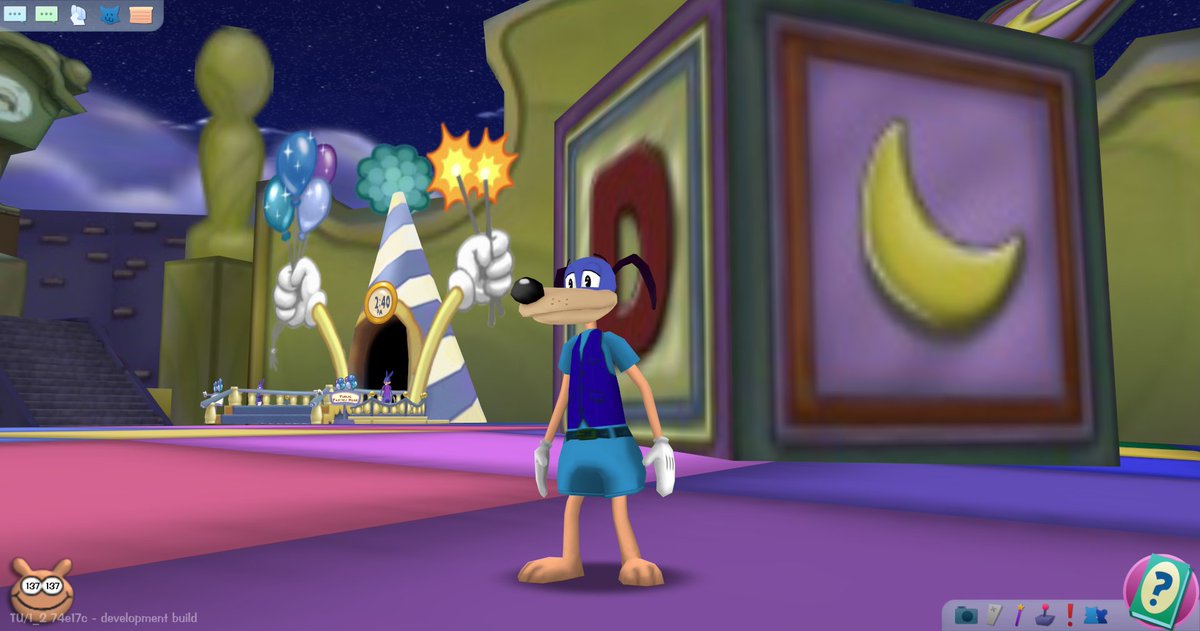 ToontownRealms's tweet photo. 20dog cheesy effect - Along with a WIP sneak peek of our new HUD https://t.co/N1pZs7UJQp