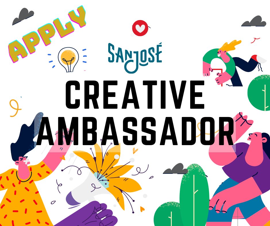 sanjosejazz's tweet photo. Apply by 10/10 to be a City of San José Creative Ambassador with @sanjoseculture APPLICATION DETAILS https://t.co/nqufxATnwZ. If chosen, you'll receive a stipend of $9,500.
#SJZ #SVArts #408Creates #SanJoseArtists #GrantOpportunity #ArtistOpp #SiliconValley #CreateAndConnect https://t.co/8NZEMiXwvQ