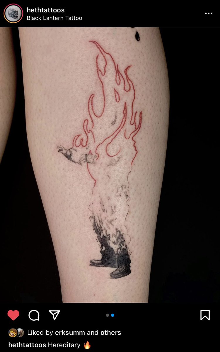 Just in case anyone wanted a better look. Hereditary tattoo by Heather at  Black Lantern Tattoo. She is truly a talented queen. 🔥 🔥 🔥, image size:751x1200