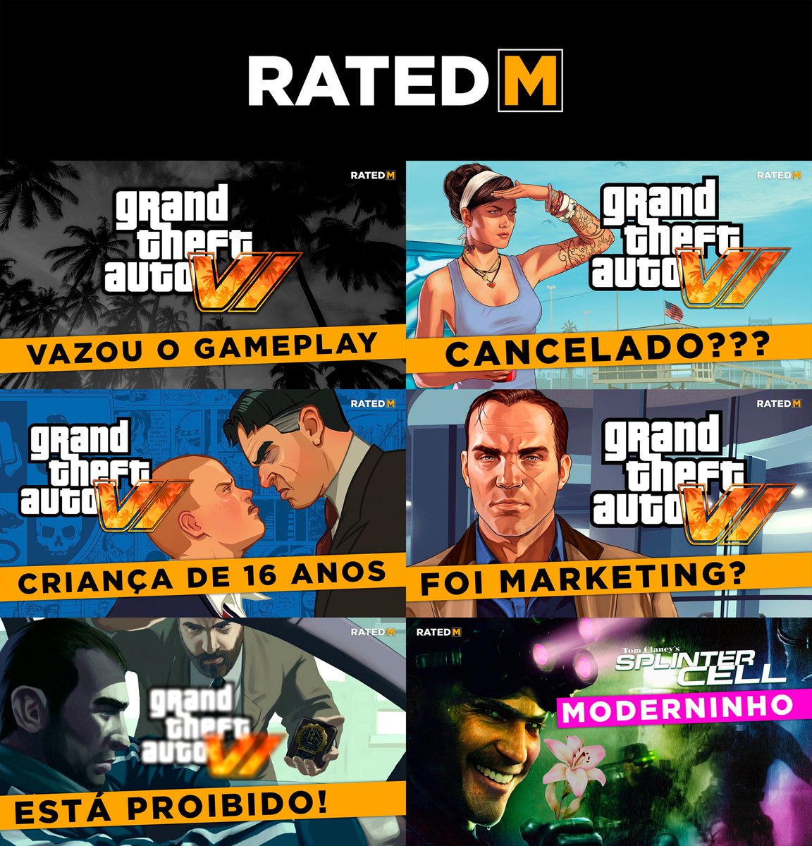 RealRatedM's tweet photo. 🔥 Pela primeira vez no Canal RATED M... tivemos SEIS VÍDEOS postados nos últimos SEIS DIAS.
E amanhã não será diferente.
Será que eu consigo manter esse rítmo de postar vídeos TODOS OS DIAS???
#RATEDM #CanalRatedM #RealRatedM #YouTube #YouTubeBrasil https://t.co/kBs4bKzchH