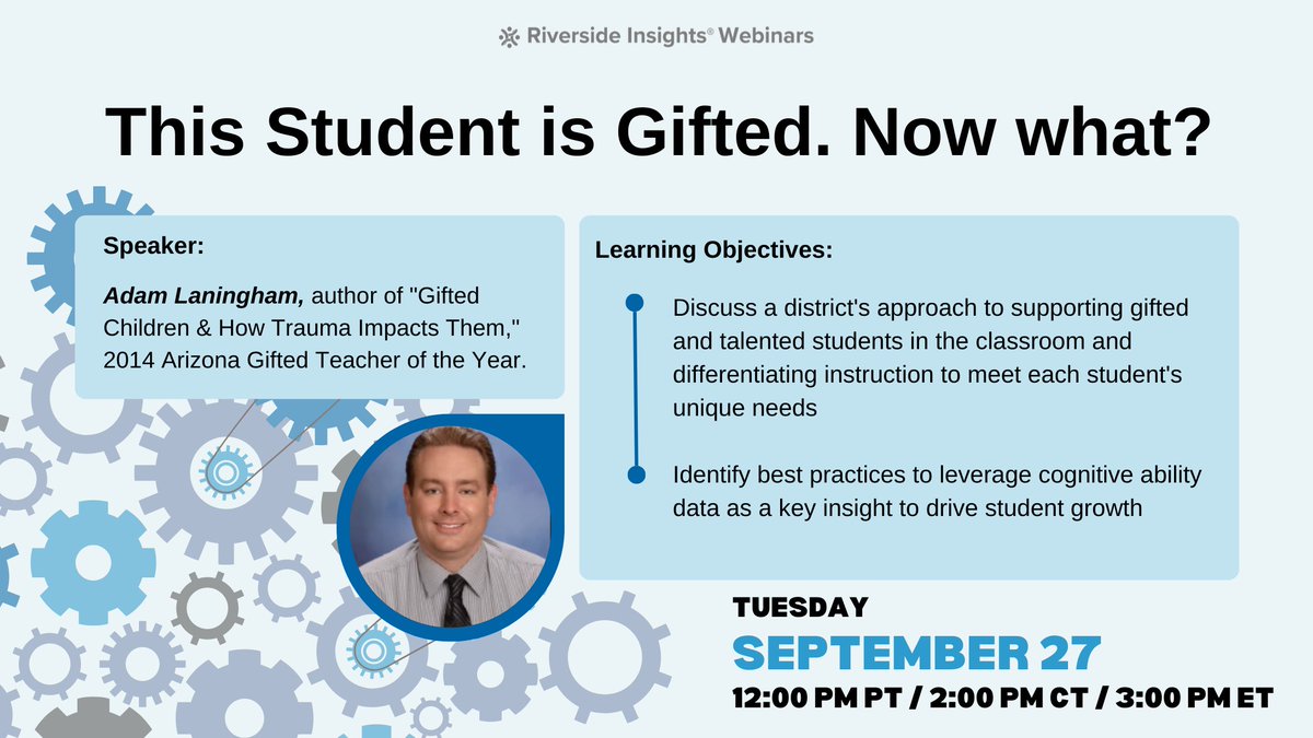 1BillionLives's tweet photo. Don’t let your gifted program become an afterthought. Create strong programs that ensure these students continue growing. In an upcoming webinar, Adam Laningham, a gifted coordinator of over 30 years, shares practices to best engage G&amp;T learners: https://t.co/NxpfOWex0N https://t.co/vxbs6bobVs