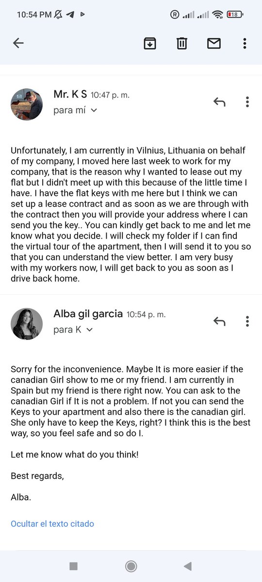 mcguair's tweet photo. Bueno y ahora me llega Mr KS, y lo mismo, pero q acaba de alquilar una habitación una canadiense, le digo q me lo enseñe ella entonces, (xq está fuera por trabajo) y claro, ahora de repente llega a final de octubre. https://t.co/sQcUVSoCiN