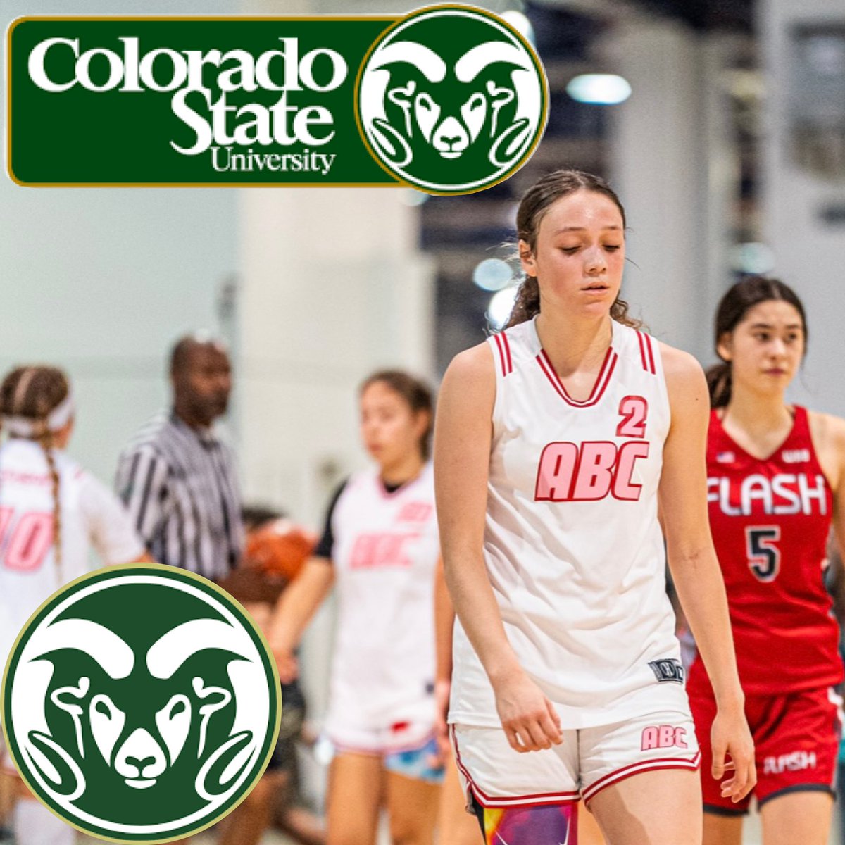 J_Hines23's tweet photo. Happy to announce that @SaucyBella2 has received a offer from @CSUWBasketball!!!! #CSURams #ABC #cyfairelite #JHoops #weballtoo @coach_bmase @CFEliteSports @AbqBballClub https://t.co/iSU5OgU7vg