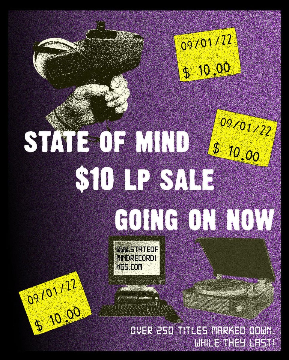 StateOfMindRecs's tweet photo. Big LP sale going on now!! @artwork666  #nyhc @BlackAnvil  @RelapseRecords  #deepsixrecords #grindcore #powerviolence #hardcorevinyl @THISISHELL  #deathmetal #oldschoolhardcore @TheAdolescents  @thealbumleaf  @bitterendhc @deathwishinc https://t.co/zaE4vC5tYB