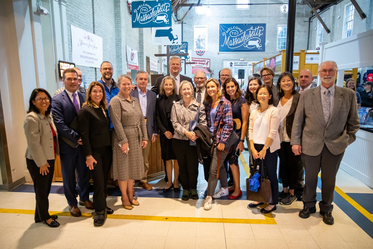 MassEEA's tweet photo. To kick off day 4 of #MAClimateWeek, @MassGovernor, @MassLtGov, & @EEASecretary joined @MassEEA staff to celebrate Massachusetts Day at The Big E to highlight the importance of our agricultural fairs and the impact it has on our economy and tourism. https://t.co/C7Jkqoabcp
