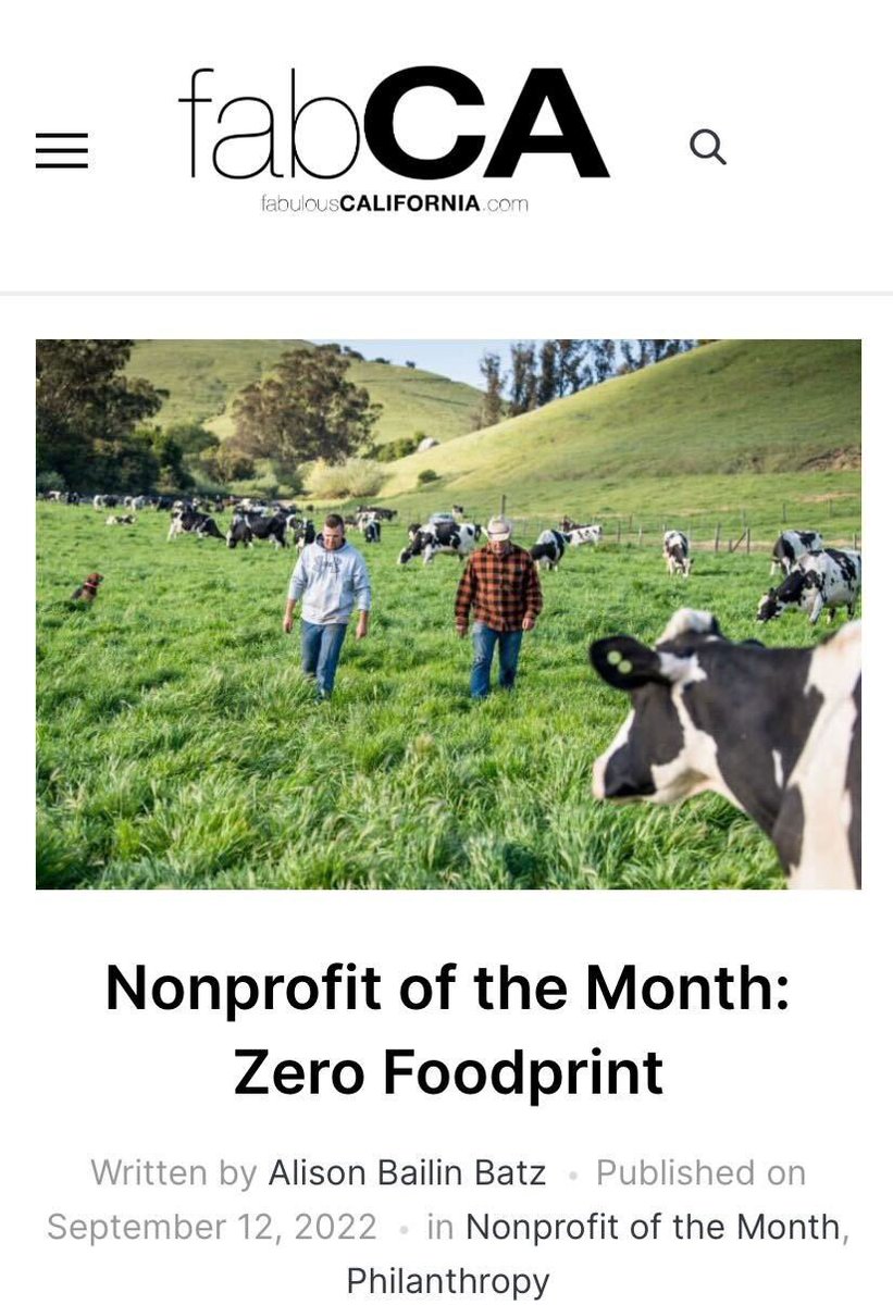 zerofoodprint's tweet photo. Thank you Fabulous California Magazine for the feature and title of, Nonprofit of the month! To hear more about our upcoming Healthy Soils Challenge on Oct 11th, check out the article! #regenerativeagriculture #ZeroFoodprint https://t.co/1Lv0trqxeh