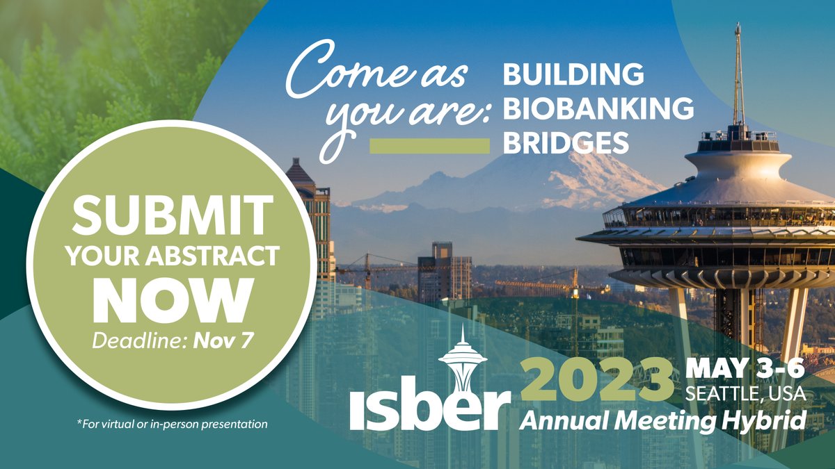 Biobanking is becoming the backbone of scientific discovery and we all have an important role to play. Your work is having an impact and we want to hear your voice.  Submit an abstract for presentation at ISBER 2023: isber.org/page/ISBER2023…

#biobanking #cryopreservation #biotech