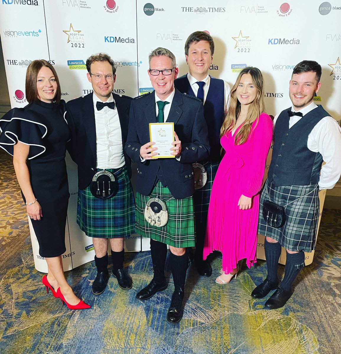 Our Employment Team is delighted to win Highly Commended at <a href="/LegalAwards/">Scottish Legal Awards</a> 👏👏👏#EmploymentTeamOfTheYear #legalawards22