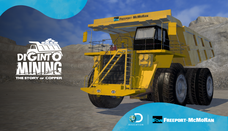 FM_FCX's tweet photo. We’re excited to partner with @DiscoveryEd to bring students a new interactive #STEM adventure. HAUL! puts students behind the wheel of a haul truck to navigate a #miningoperation in a lifelike gamified learning experience. Learn more: https://t.co/g6lfQE1Se2 #STEMcareers https://t.co/TreIscJT89