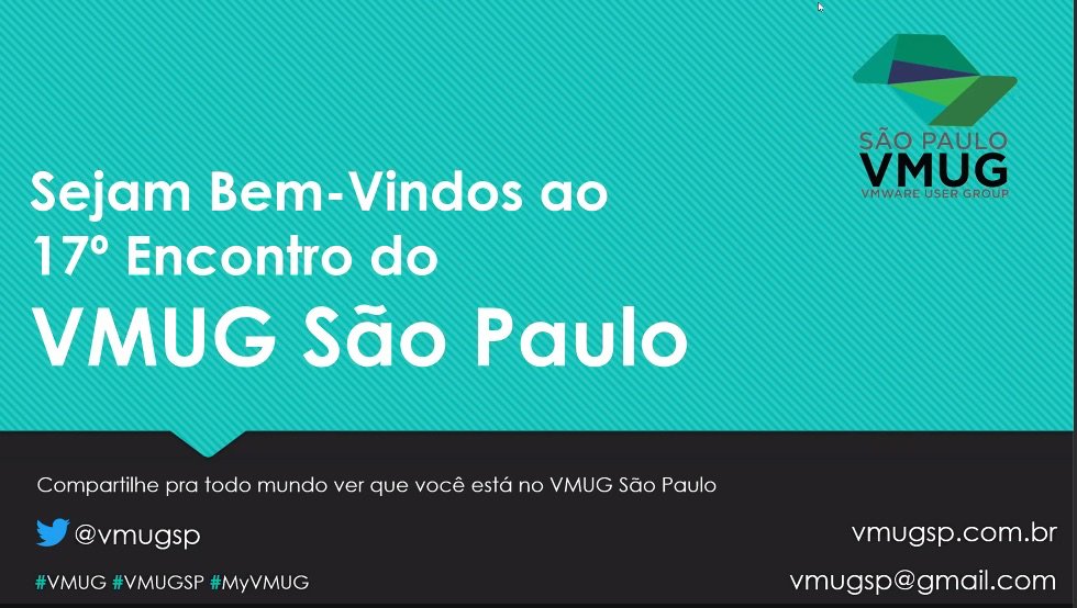 Nosso 17. encontro do #vmugsp esta iniciando.

#vExpert #Myvmug <a href="/MyVMUG/">VMware User Group</a>