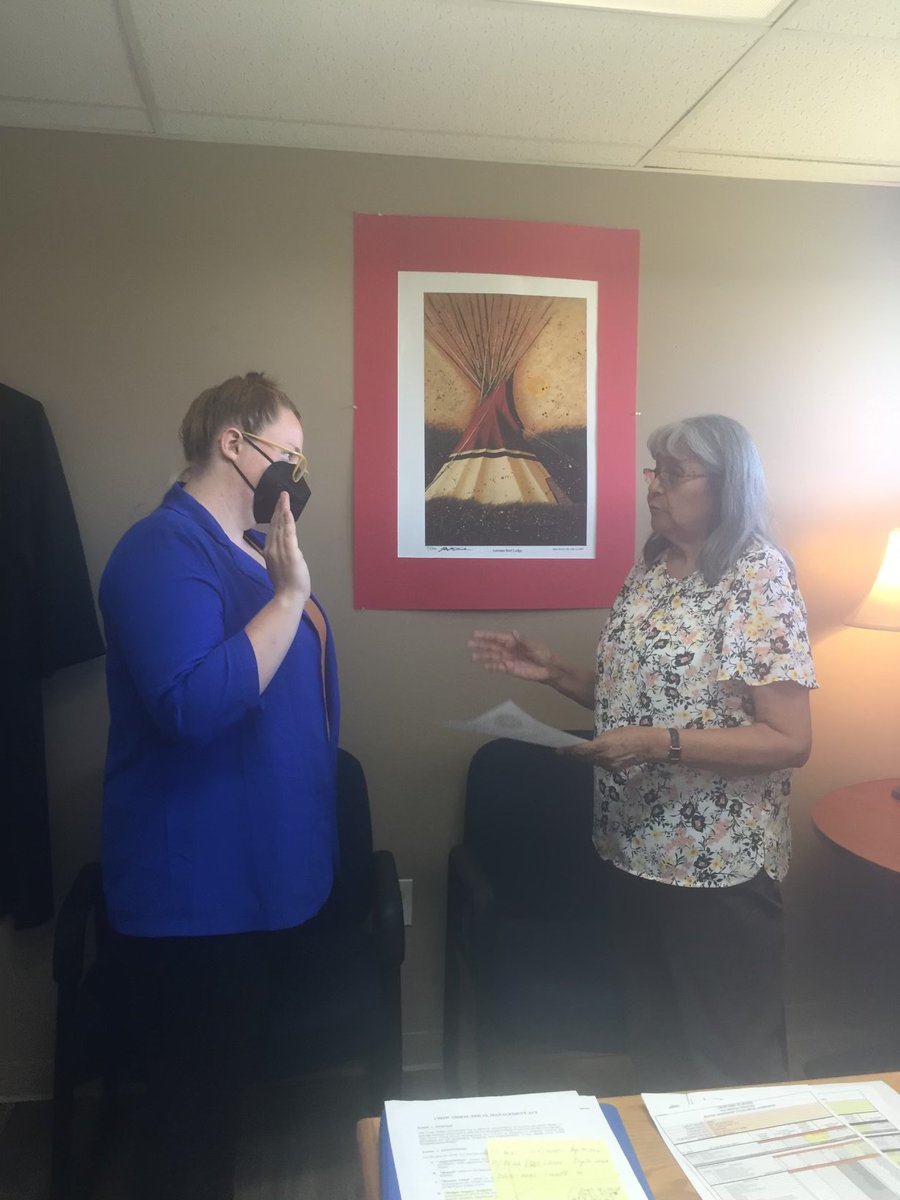 MLSA's tweet image. Congrats to MLSA's newest Tribal Lay Advocate in Crow Tribal Court! Tribal Lay Advocates are non-attorneys who are able to represent tribal members in tribal courts across the state. Advocates help to close the justice gap on MT reservations! See: publicnewsservice.org/2022-02-09/civ…