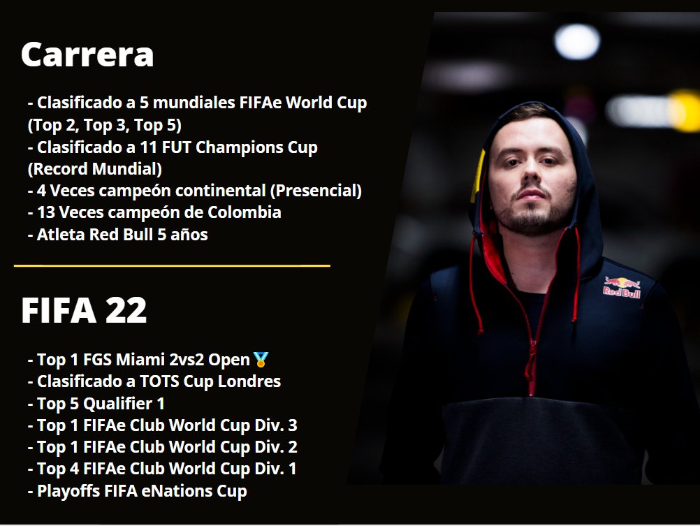 Janoz_'s tweet photo. 🚨🚨 FREE AGENT 🚨🚨 

Ad portas de comenzar la temporada de FIFA 23 sigo escuchando propuestas de clubes para competir en cualquier región.

De estar interesado algún club pueden escribirme aquí al DM. Dejo algunos de mis logros en FIFA👇

Se valoran 💙y 🔃

#FIFA23 #FreeAgent https://t.co/h7y8tQx5er
