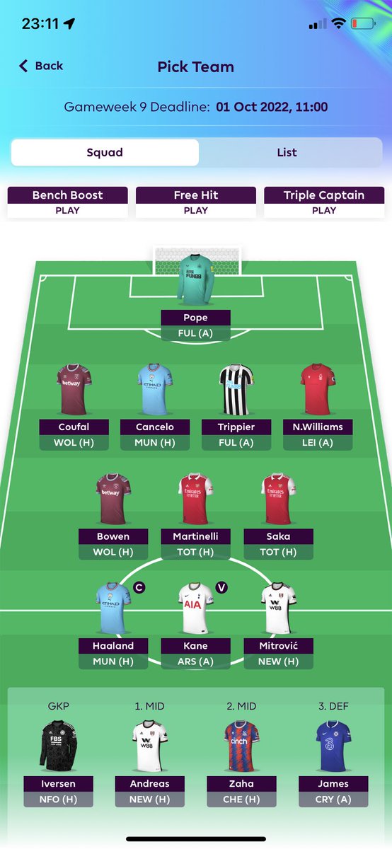 Ginger_FPL's tweet photo. Decent problem to have, but I want everyone to play, except Iversen. 
#FPL https://t.co/WsI74yP3JG