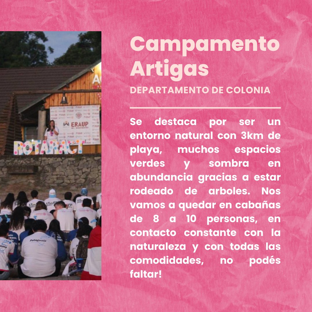 ERAUP2023's tweet photo. 👉 ¡Vení a conocer el Campamento Artigas, descubrí Uruguay! 🇺🇾

Hay historias que merecen ser bien contadas 😗

No podés faltar 🔥 https://t.co/3U02wKcvp1
