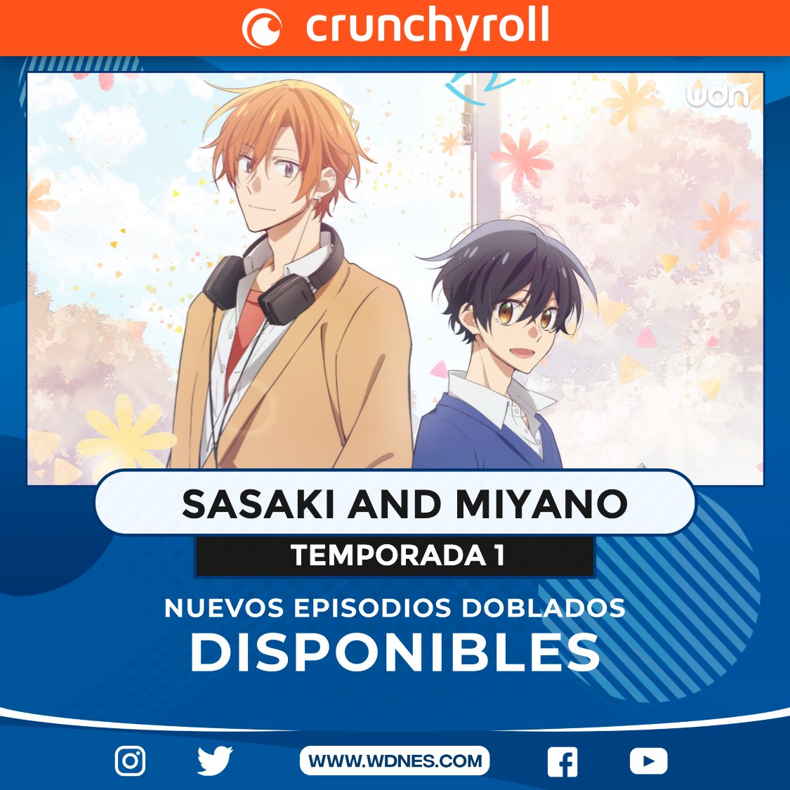 WDN - World Dubbing News on X: 🌸 A dublagem em português de Sasaki and  Miyano está chegando HOJE à Crunchyroll. ⚡ Confira abaixo, o elenco de  dublagem do anime:  /