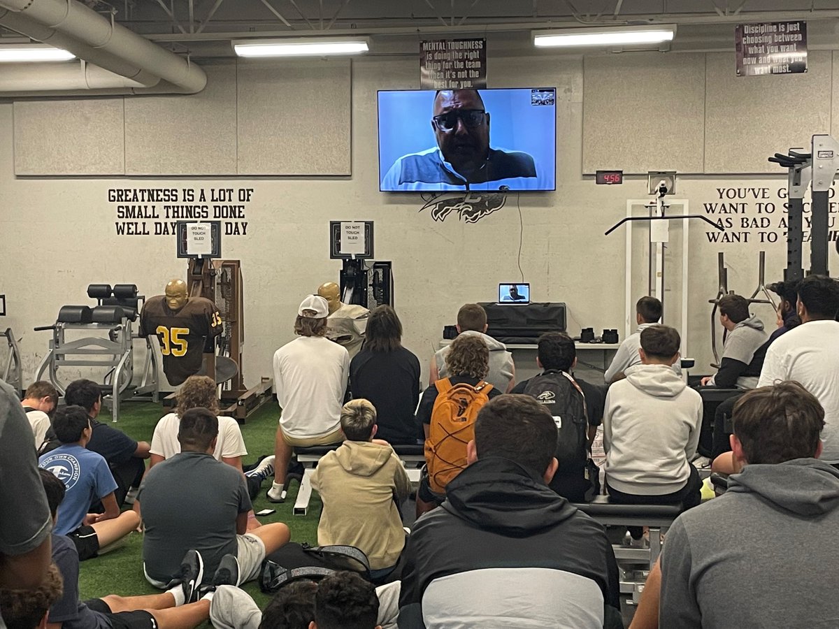 We want to thank Coach Rodriguez from KU Football for being our guest speaker today. A tough and humble western Kansas guy who shared his story of how to be appreciative of opportunities given to you and not taking things for granted. @CoachZoneEyes #CultureOutweighsScheme