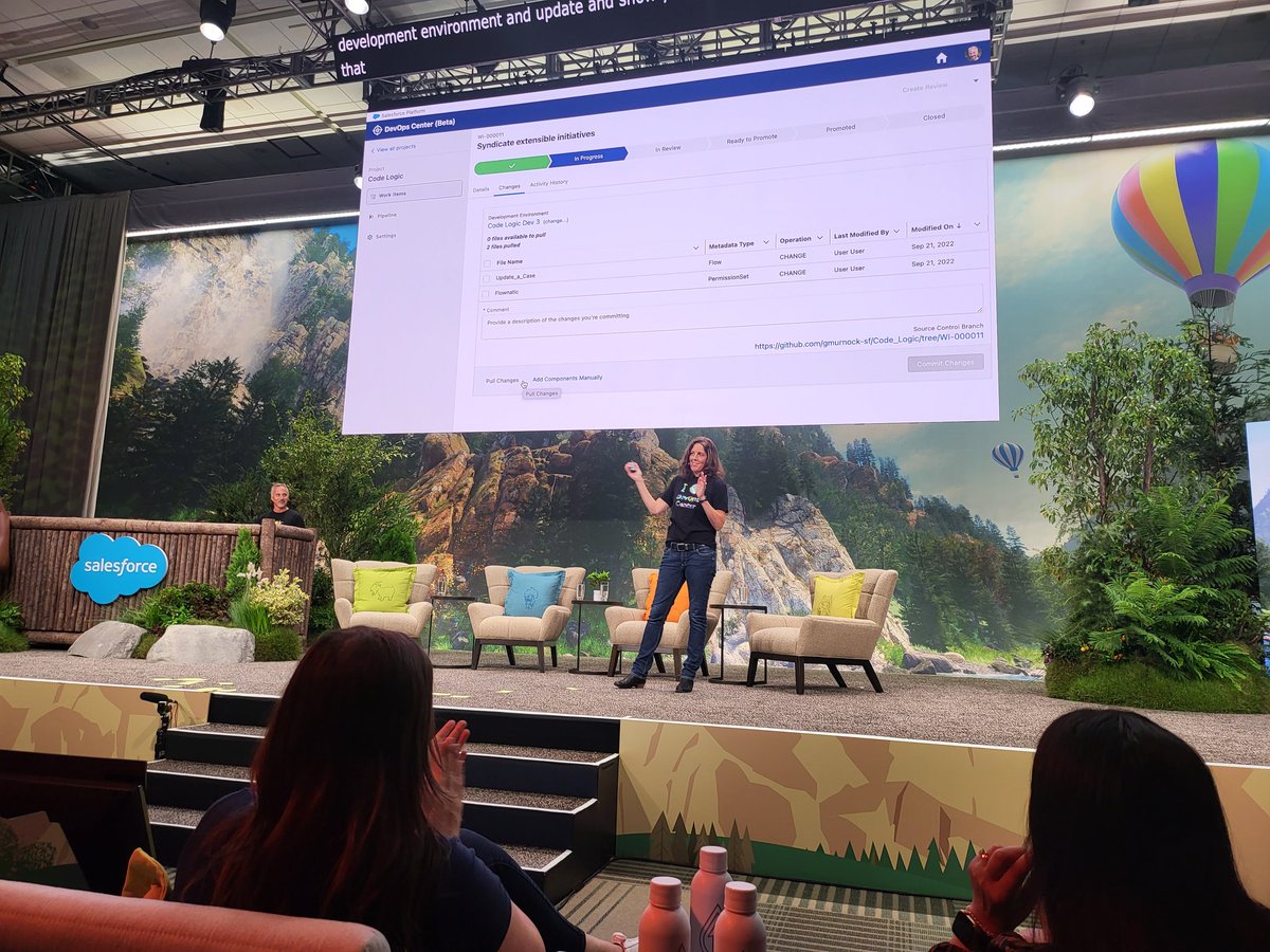 jenwlee's tweet photo. Automatic Change Tracking! No more sticky notes or spreadsheets! Woot woot DevOps Center! #SalesforceLive #AdminPreview https://t.co/P0kVDy5ORD