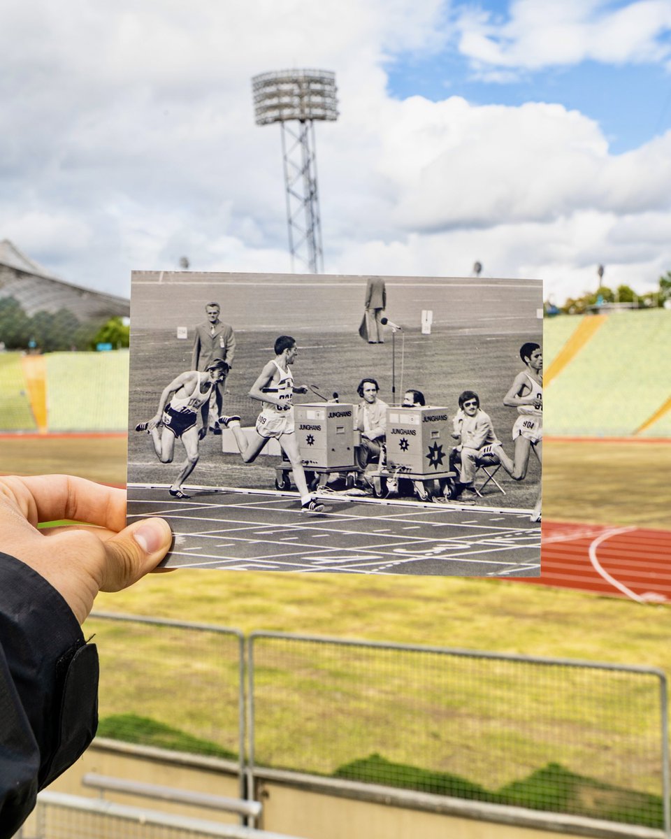 RunJwill's tweet photo. Full circle, 50 years later.

Pre’s 1972 season culminated in one of the greatest 5000m finals in Olympic history. It only felt right to visit the stadium where it happened to finish off the 2022 track season. https://t.co/qgP6KFcpVW