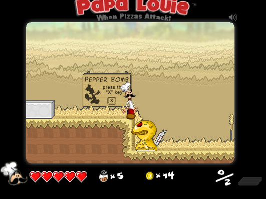 PAPA LOUIE: WHEN PIZZAS ATTACK jogo online gratuito em Minijogos