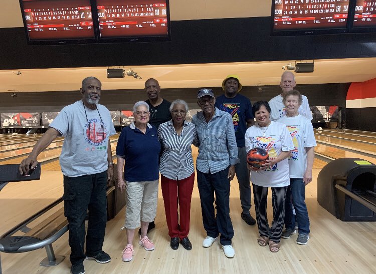 DCDPR's tweet photo. #DCSeniorGames are still rolling with lots of fun bowling! Platinum residents from across the city are taking place in our games with hopes of medaling and making it to the @national_senior in 2023. #AgeFriendlyDC https://t.co/8Xps1k5mT9