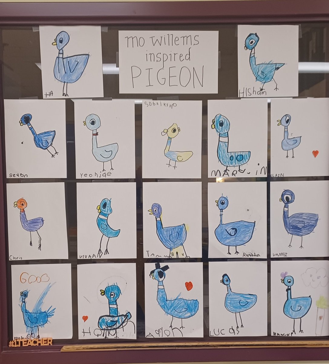 Mo Willlems inspired pigeons! We are amazing artists!!