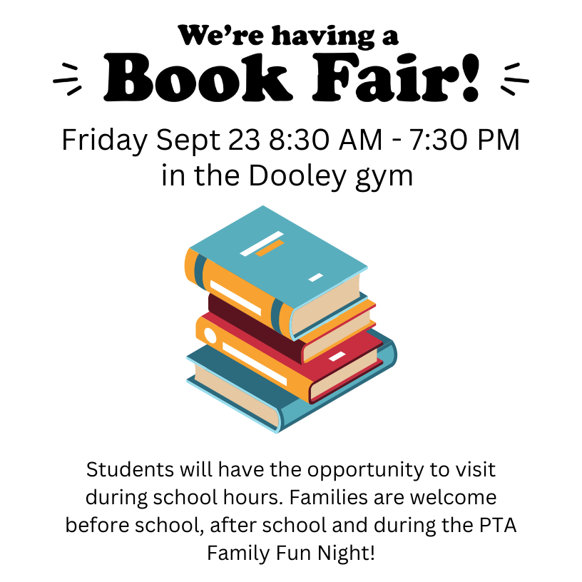 DooleyTogether's tweet photo. Book Fair on Friday @dooleyschool54 https://t.co/4fM40HJXVT