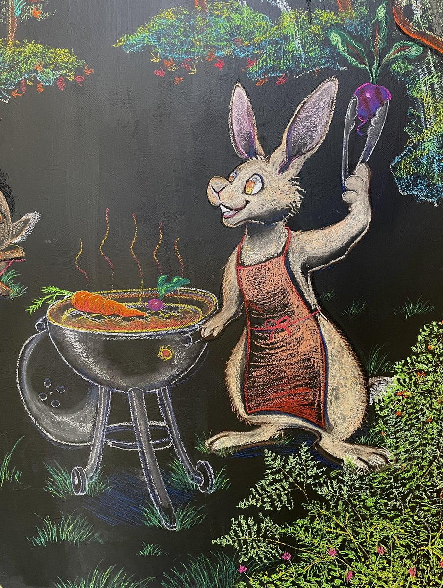 wryote's tweet photo. Chalk art wall for the brewery today. I am tired and full of chalk!! https://t.co/SYPTWlgHrl
