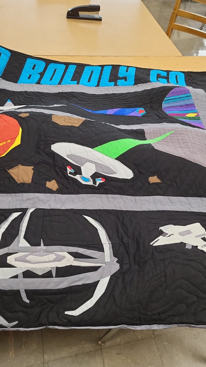 lbomouse's tweet photo. @msloftis Wait! There's an Orville quilting circle? I feel the need to make a companion quilt to my Star Trek quilt. https://t.co/YYi6CmXVCv