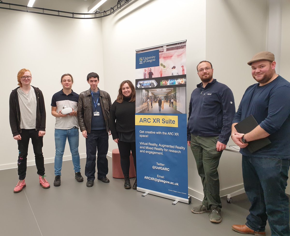 DrTimPeacock's tweet photo. Very positive evening showcasing #Minecraft Ellisland with @UofGGamesLab @UofGMinecraft in XR Suite at #UofGARCadia ARCade night. Many thanks @UofGARC @UofGPE. For Minecraft owners, Java version of Robert Burns' farm at Ellisland is available free online. https://t.co/wE0VQN0alZ https://t.co/IpXgX6XqRR