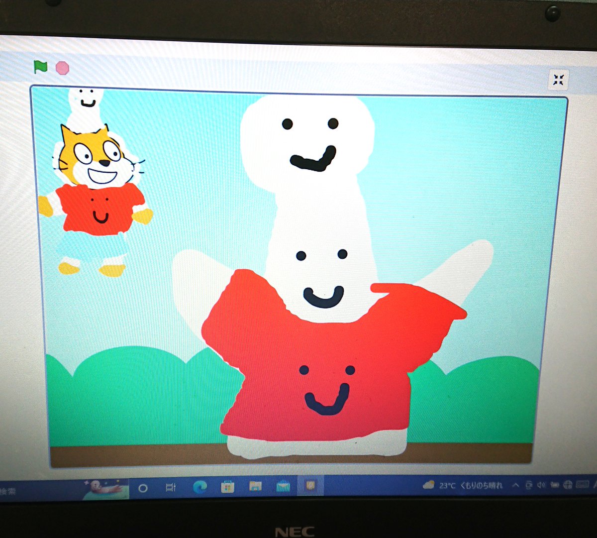 生徒が遠足で万博に行くと言っていました。スクラッチで太陽の塔を描いていました。
本当におもしろい😄
＃Proc_co
＃子供プログラミング
#太陽の塔