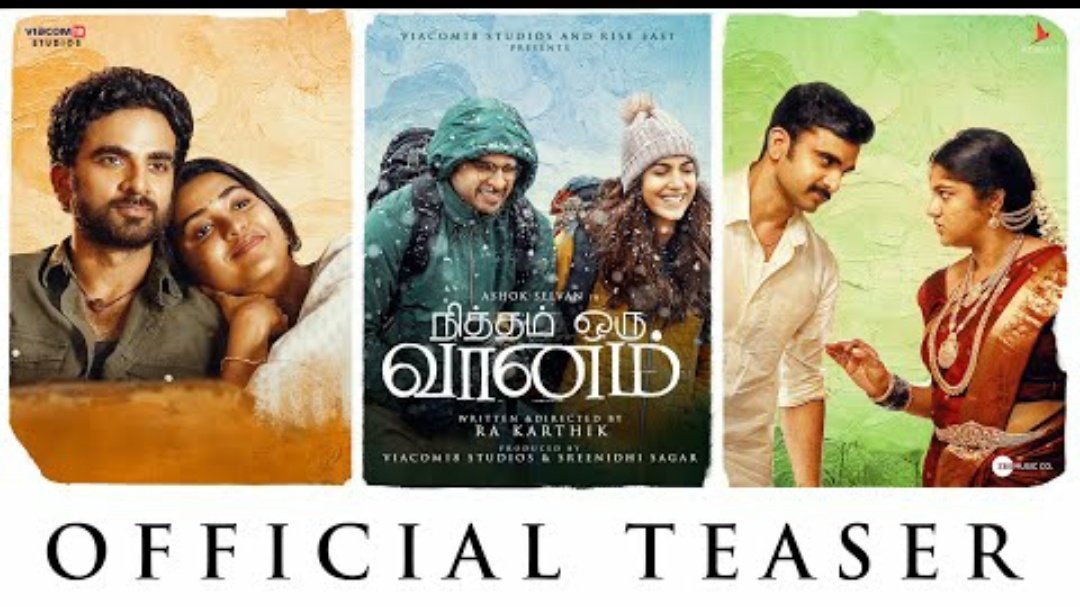 CinemaCriticss's tweet photo. #NithamOruVaanam Teaser Out Now✨
▶️https://t.co/tiYfYKC6Ot
Stars: @AshokSelvan - @Aparnabala2 - @riturv - @ShivathmikaR - #Sshivida - @YoursEesha
Music: @GopiSundarOffl
Direction: @Rakarthik_dir
Tamil - Telugu Bilingual https://t.co/Hl3f0TT3mV