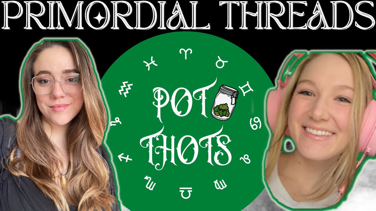 PrimordialThrds's tweet photo. Celebrate Venus day with us by rolling one up and listening to another installment of Pot Thots! The transits are transiting, and this week we just sat back to unravel some of the threads of delineations we've been following for a bit. Watch here! 🌿✨
https://t.co/HgyTFGJLnU https://t.co/RcLAvSq9Gq
