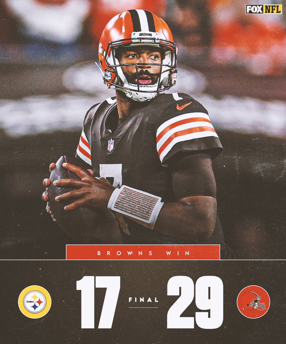NFLonFOX's tweet photo. Thursday Night W ‼️✨

The @Browns secure their 5th straight Thursday night dub https://t.co/NgPoU0DiGW