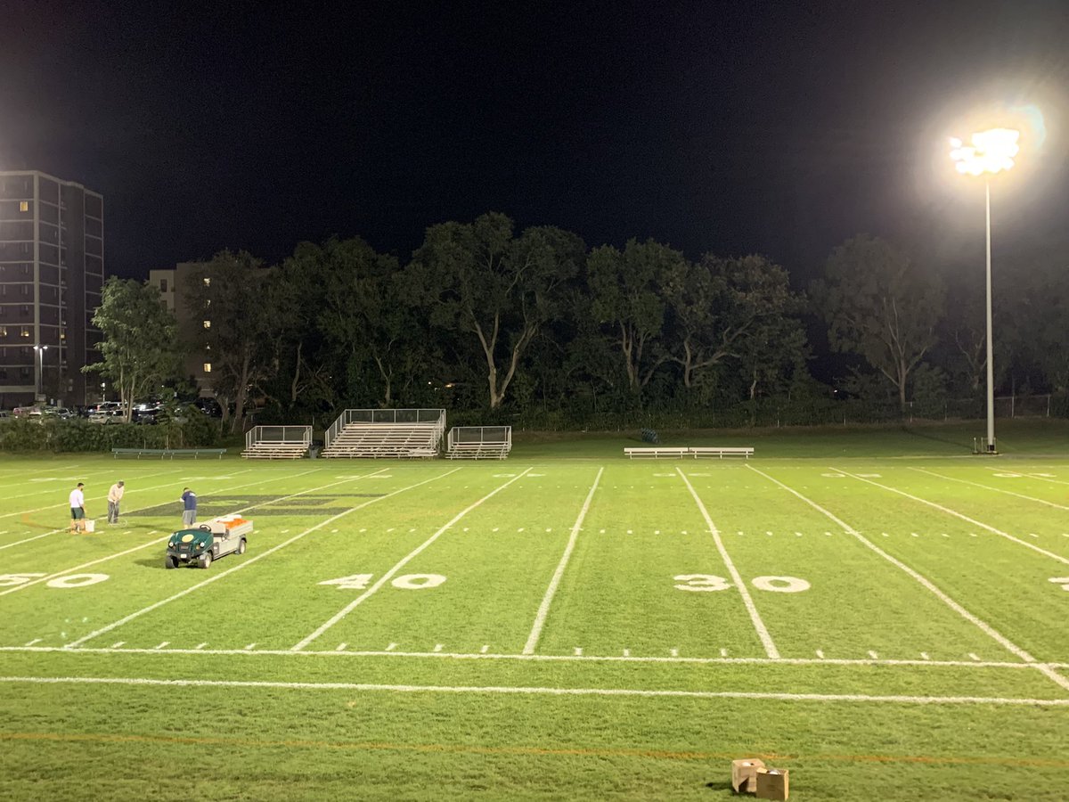 2 more home games at Greg True Field after 18 years.  Not sure I’ll miss painting the field every Thursday but I’ll miss the fun we had with the guys out there while painting.  Grass > Turf