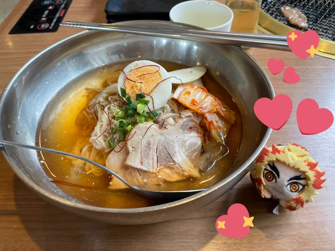 安楽亭冷麺の細麺!!うまいうまいうまいうまいうまいうまいうまいうまいうまい!!!!!!!!! 