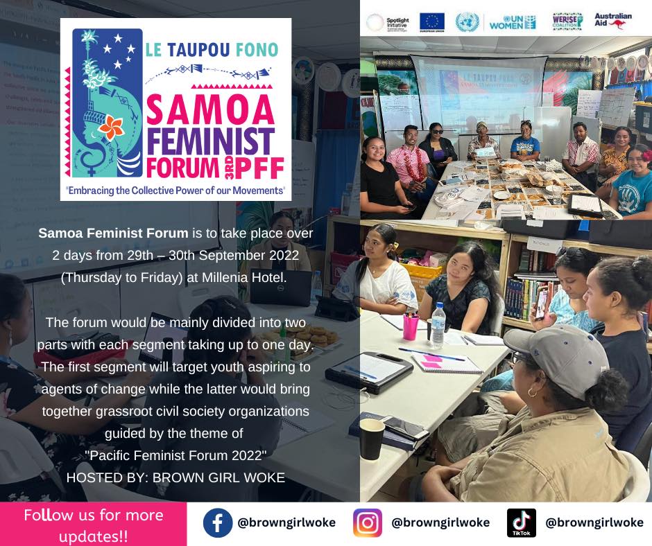 The first ever National Feminist Forum is happening next week in Samoa. In here @browngirlwoke together with their Working Group members are in full preparation for the upcoming 2days #Samoa National Feminist Forum as part of the 3rd PFF. #3rdpff #pacfem #embracingcollectivepower